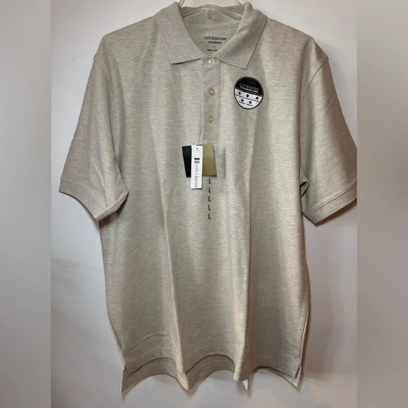 NWT Lot of Men’s Short Sleeve Polo Shirts Size Large Blue, Red, Grey, Beige - Picture 8 of 13